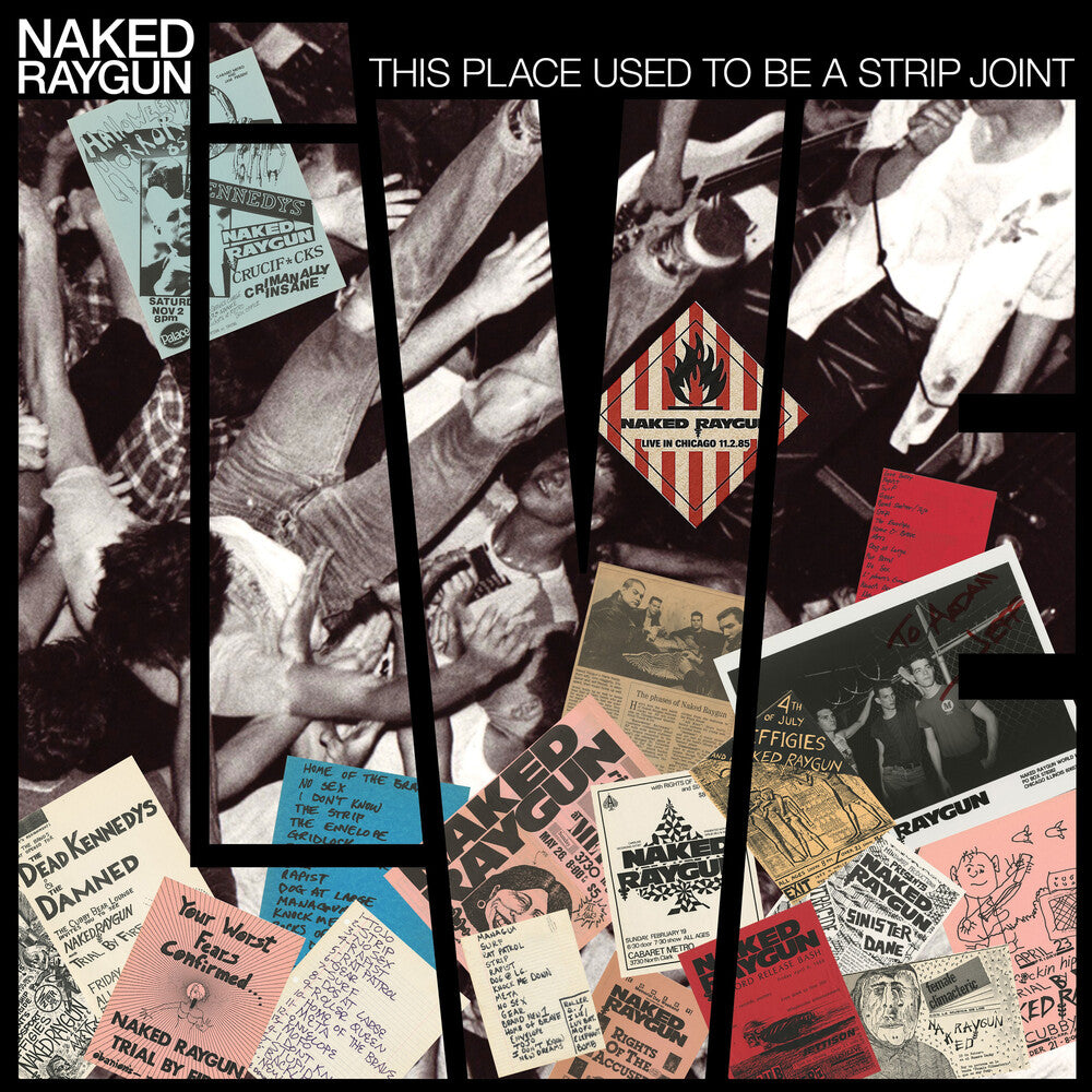 the album cover for Naked Raygun - This Place Used To Be A Strip Joint [Orange Crush]