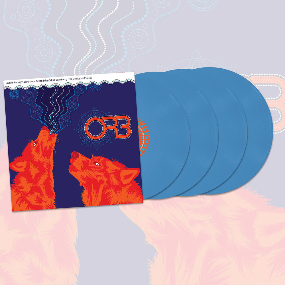 the album cover for ORB - Auntie Aubrey's Excursions Beyond 3 (Blue) [Colored Vinyl]