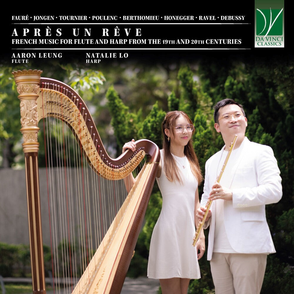 the album cover for Leung, Aaron / Lo, Natalie - Apres Un Reve: French Music For Flute & Harp From The 19th & 20th Centuries