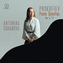 the album cover for Antonina Suhanova - Piano Sons 6 7 & 8