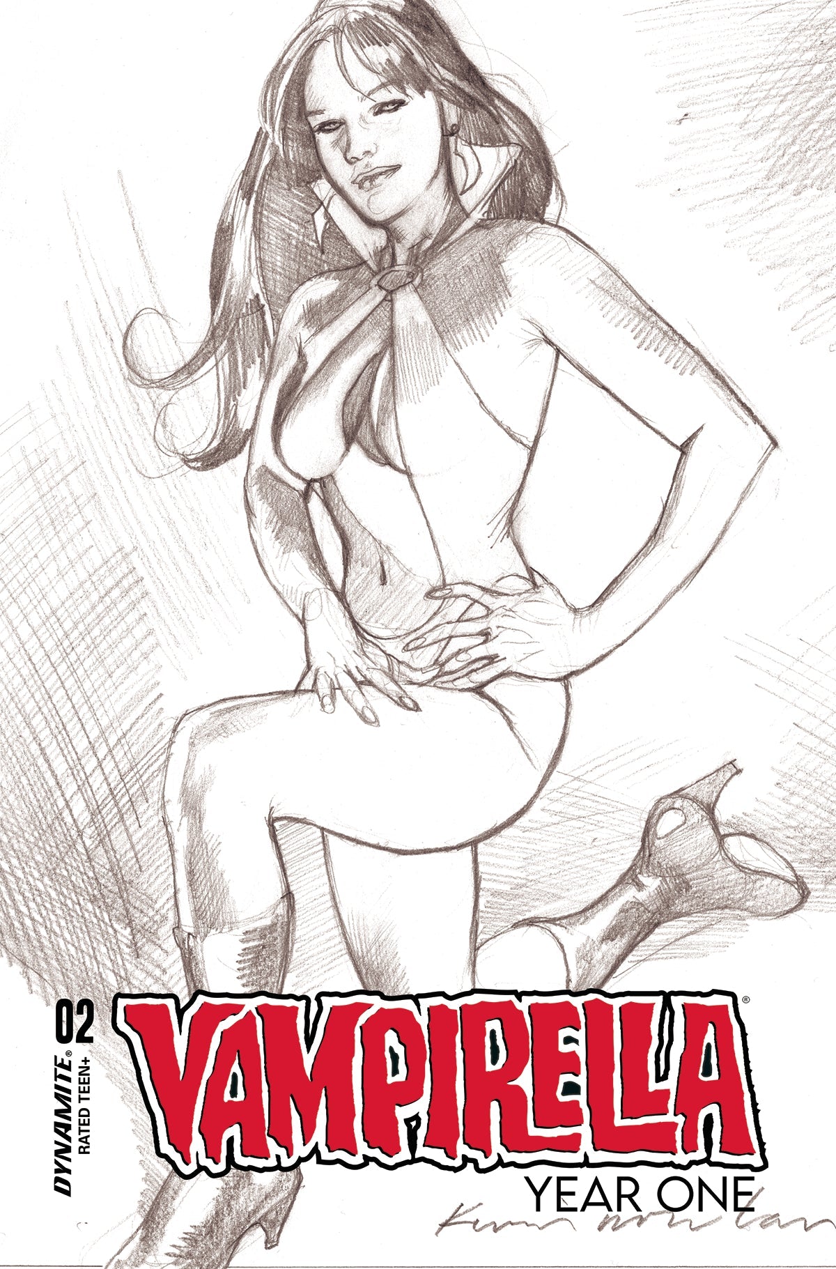 Vampirella Year One #2 F 1:10 Nowlan Pencils Original Variant (08/31/2022) Dynamite