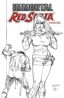 Immortal Red Sonja #5 G 1:15 Joseph Michael Linsner B&W Variant (08/17/2022) Dynamite
