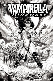 Vampirella Mindwarp #1 (Of 5) H 1:20 Ben Dewey B&W Variant (09/14/2022) Dynamite