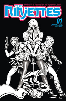 Ninjettes #1 (Of 5) G 1:20 Jonathan Lau B&W Variant (09/07/2022) Dynamite