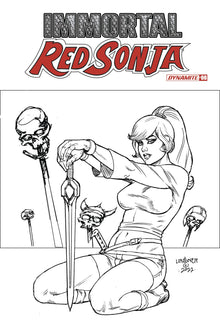 Immortal Red Sonja #6 G 1:15 Joseph Michael Linsner B&W Variant (09/14/2022) Dynamite
