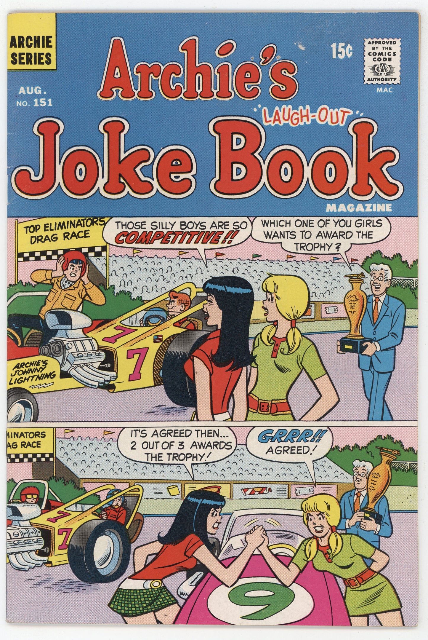 Golden Apple Comics - Archie's Joke Book 151 Archie 1970 FN VF Drag ...