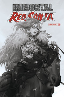 Immortal Red Sonja #7 F 1:10 Leirix Li B&W Variant (10/19/2022) Dynamite