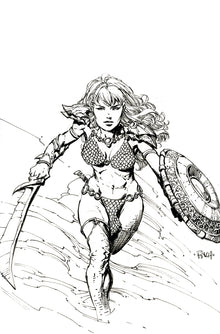 Unbreakable Red Sonja #2 H 1:15 David Finch B&W Virgin Variant (11/23/2022) Dynamite