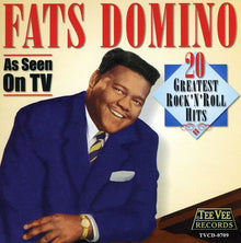 the album cover for Fats Domino - 20 Greatest Rock 'N' Roll Hits