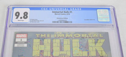 Immortal Hulk 1 Marvel 2018 CGC 9.8 1:500 Sal Buscema Remastered Variant