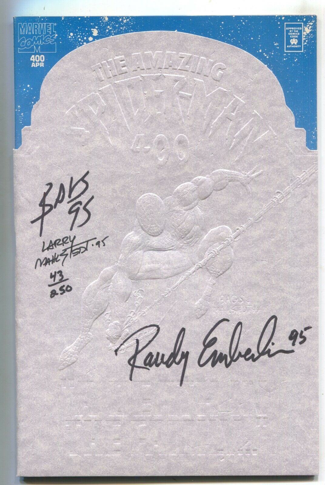 Amazing Spider-Man 400 Marvel DF Dynamic Forces Signed 3x Mark Bagley 43/250