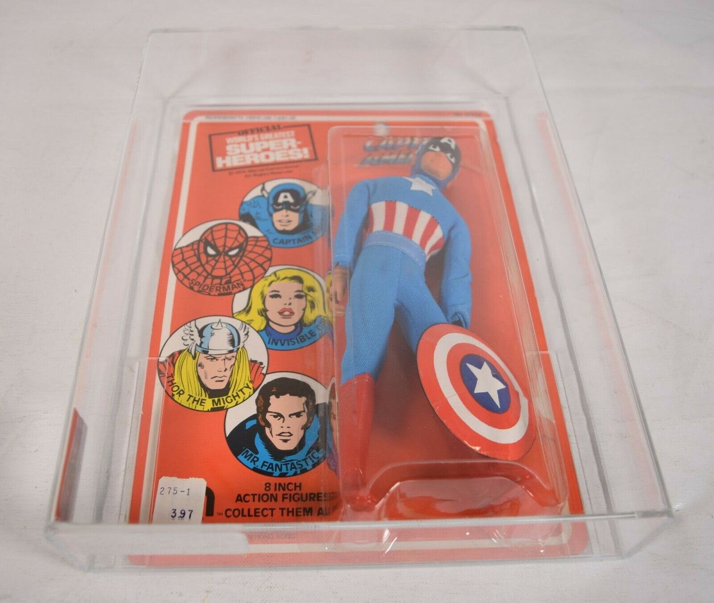 Captain America Action Figure Mego WGSH Worlds Greatest Super Heroes 1977 AFA 85