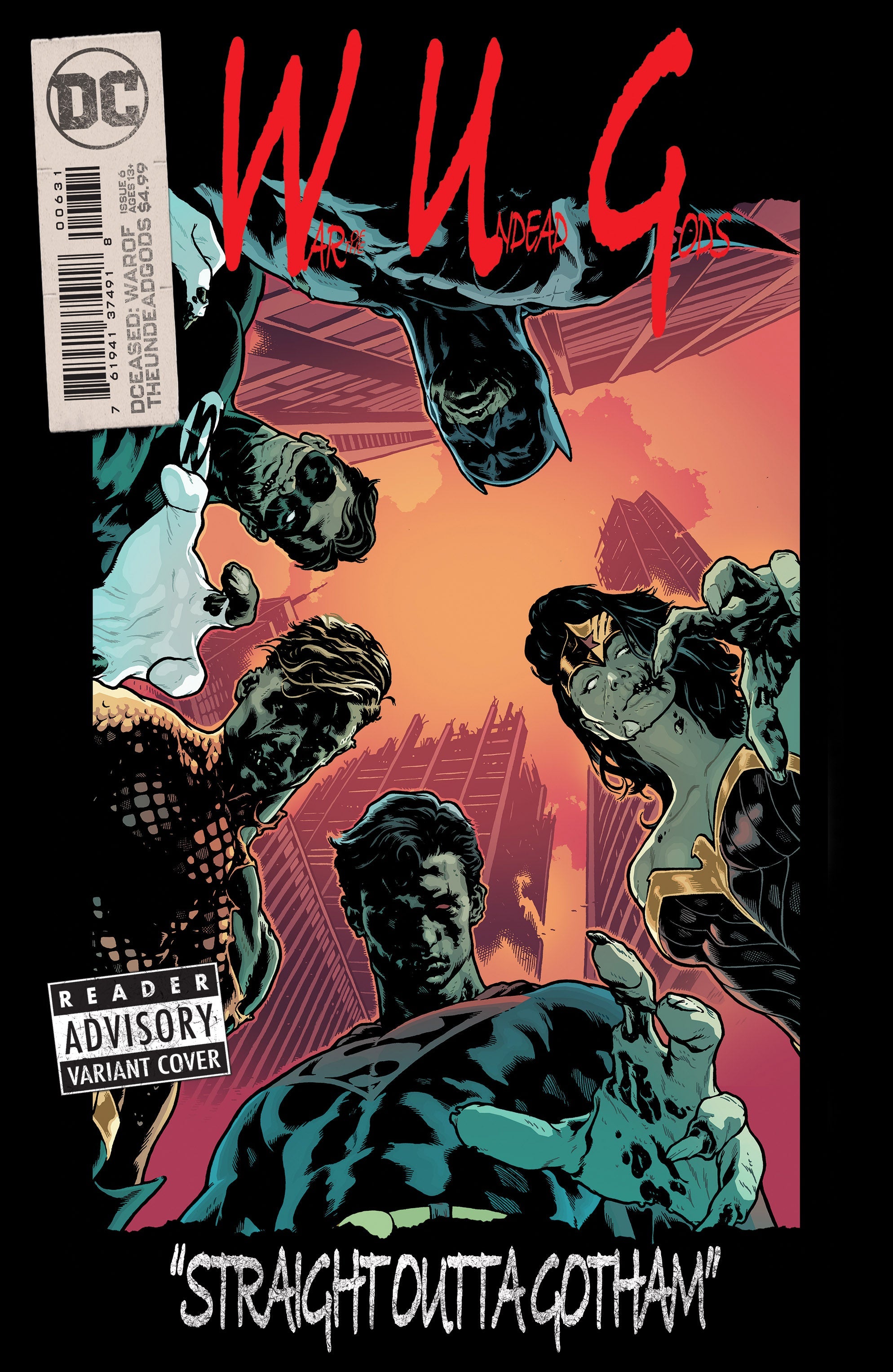 Dceased War Of The Undead Gods #6 (Of 8) B Jeff Spokes NWA Hip Hop Homage Card Stock Variant (02/21/2023) Dc