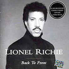 the album cover for Lionel Richie - Back To Front [Import]