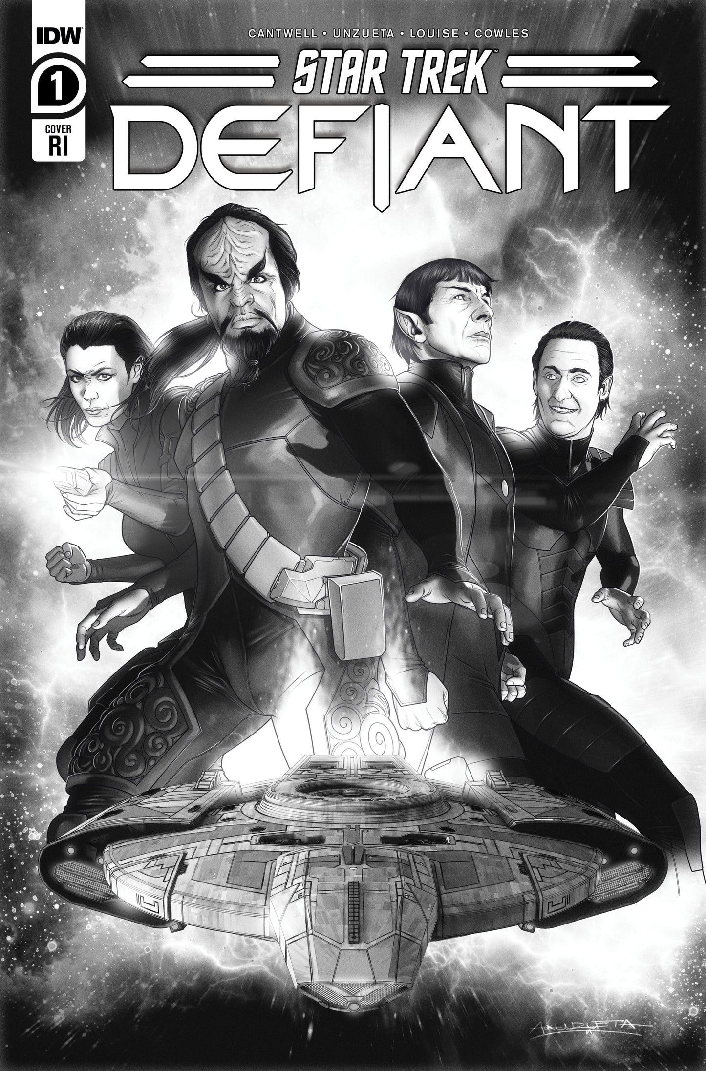 Star Trek Defiant #1 G 1:25 Angel Unzueta BW (03/15/2023) Idw