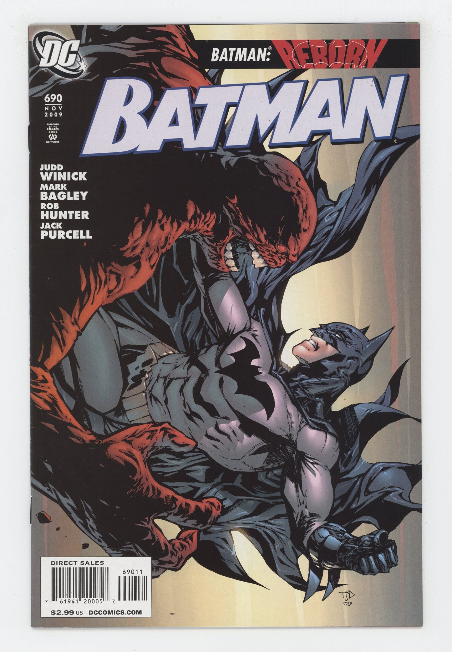 Batman 690 DC 2009 Tony Daniel Judd Winick Reborn 4