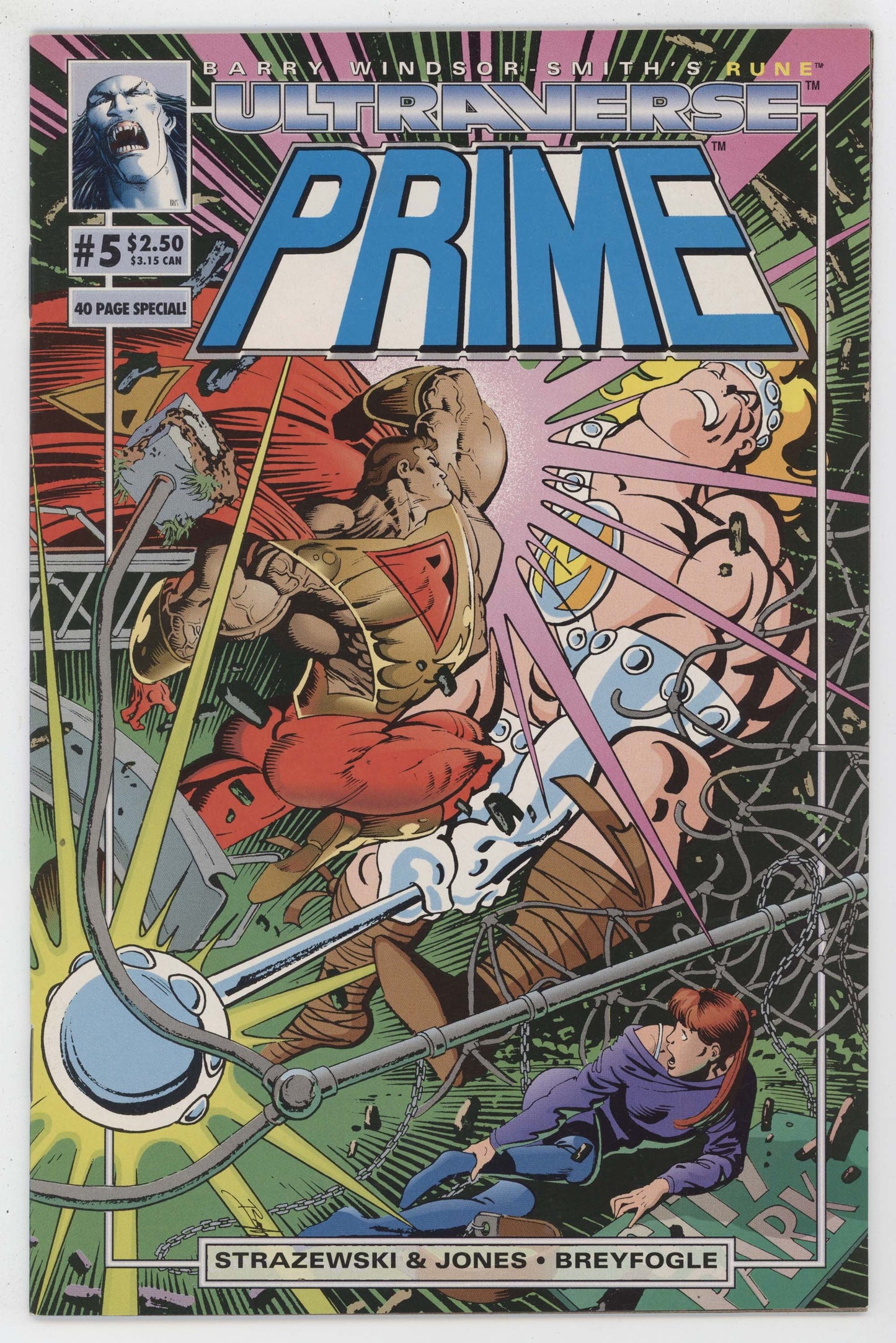 Prime 4 Malibu 1993 NM Ultraverse Rune Norm Breyfogle Barry Windsor Smith