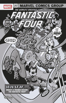 Fantastic Four #5 H 1:100 Marco Palazzi B&W Disney What If? Homage Variant (11/12/2025) Marvel