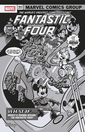 Fantastic Four #5 H 1:100 Marco Palazzi B&W Disney What If? Homage Variant (11/12/2025) Marvel