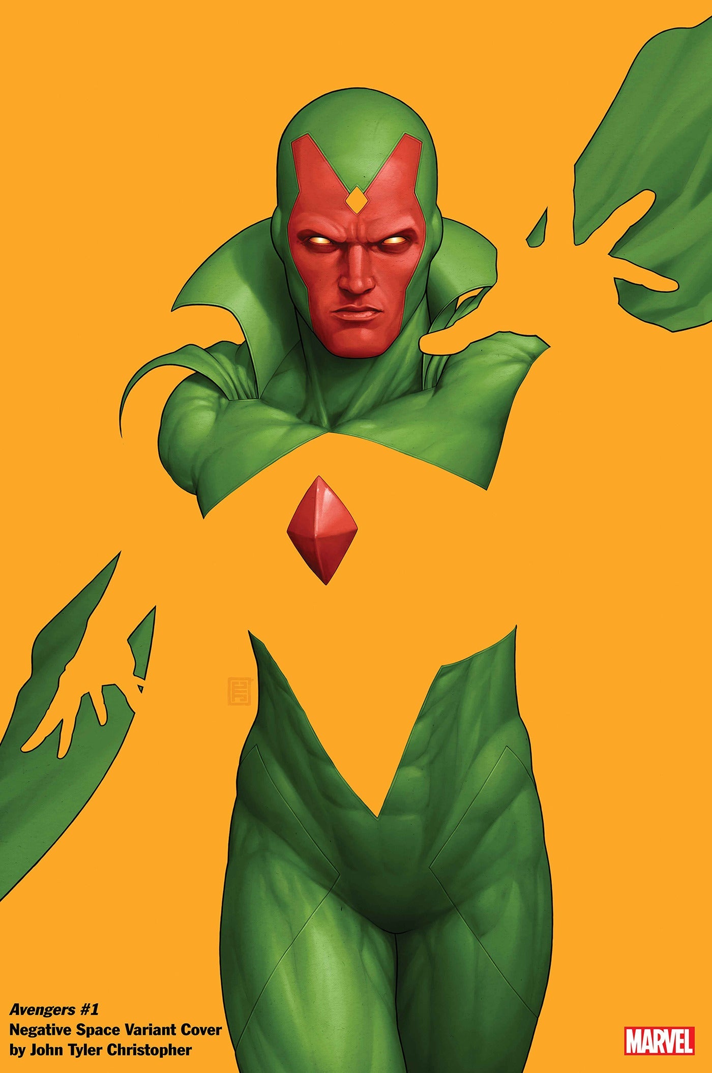 Avengers #1 G John Tyler Christopher Negative Space Vision Variant (05/17/2023) Marvel