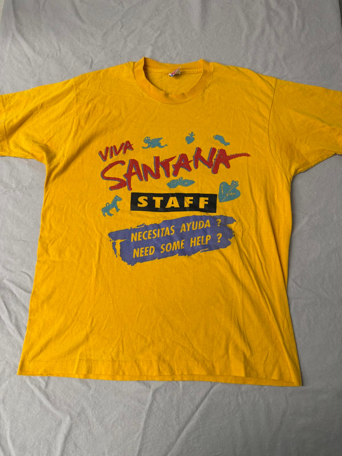 VTG Viva Santana Tour T-shirt Staff Single Stitch Tee XL
