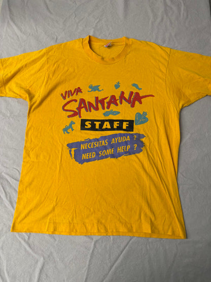 VTG Viva Santana Tour T-shirt Staff Single Stitch Tee XL