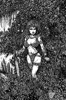 Red Sonja 2023 #1 Za 1:30 Kevin Eastman Line Art Virgin Variant (07/19/2023) Dynamite