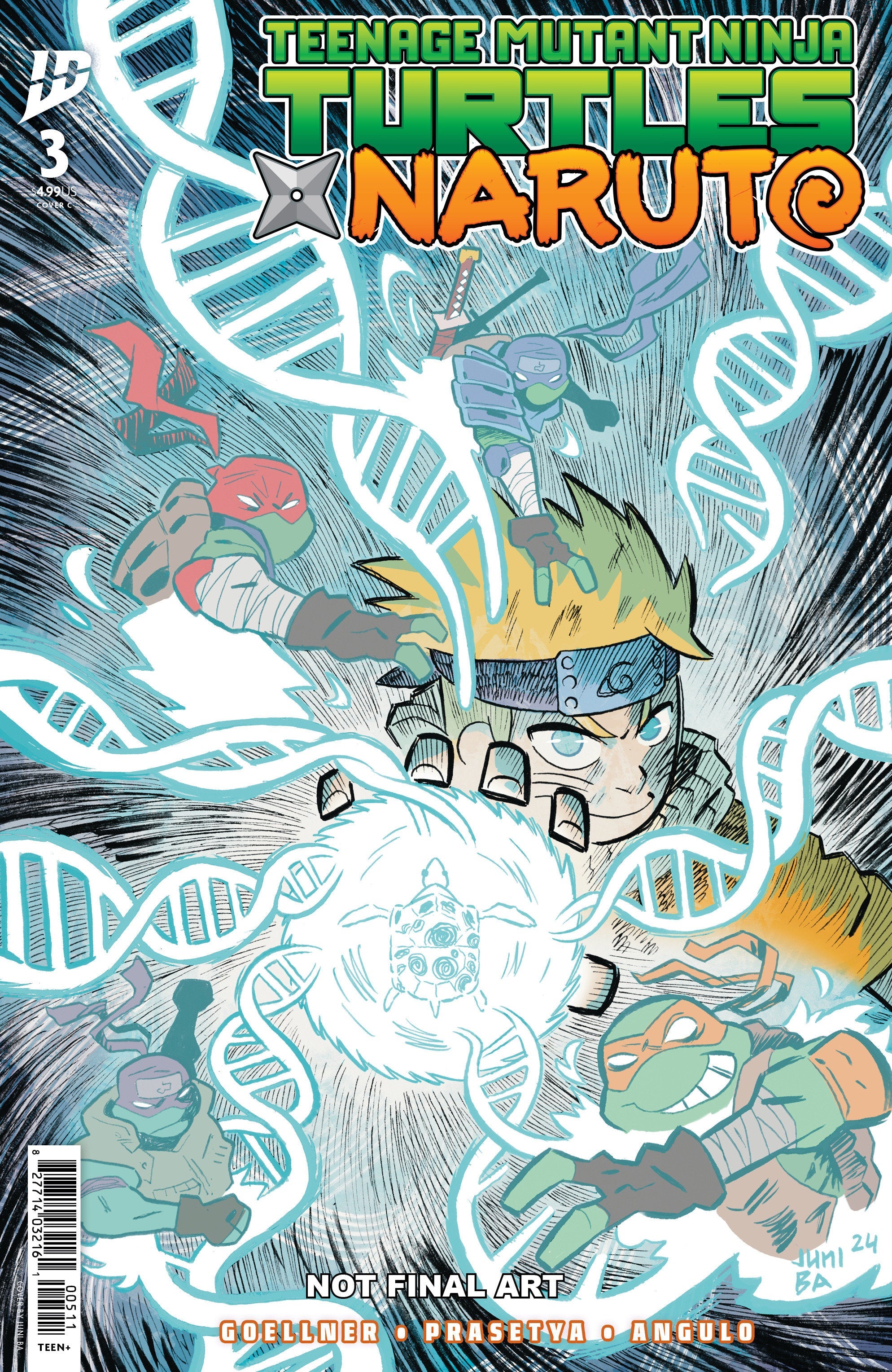 Teenage Mutant Ninja Turtles X Naruto #3 C Juni Ba (03/26/2025) Idw