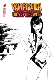 Vampirella Vs Superpowers #3 G 1:10 Jae Lee B&W Variant (07/26/2023) Dynamite