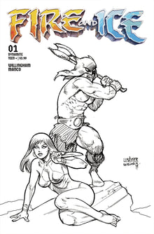 Fire And Ice #1 H 1:15 Joseph Michael Linsner Line Art Variant (08/02/2023) Dynamite