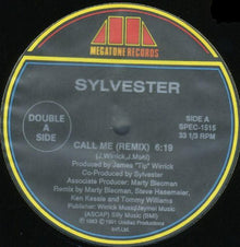 the album cover for Sylvester - Call Me / Good Feeling