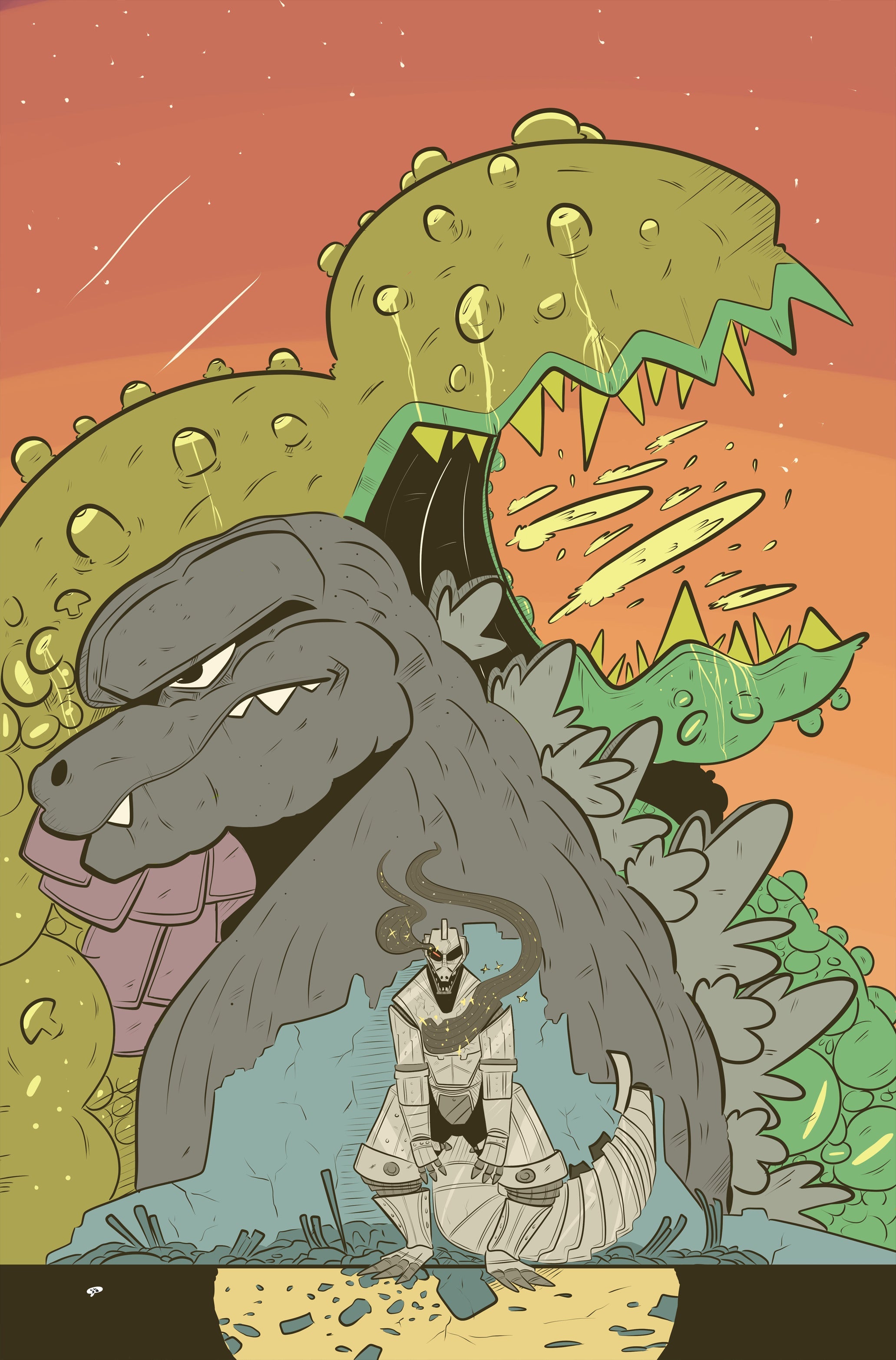 Godzilla War For Humanity #4 C 1:10 Lloyd Variant (02/28/2024) Idw