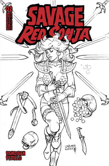 Savage Red Sonja #2 E 1:10 Jospeh Michael Linsner Line Art Variant (11/29/2023) Dynamite