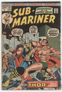 Sub-Mariner 59 Marvel 1972 VG Bill Everett Thor