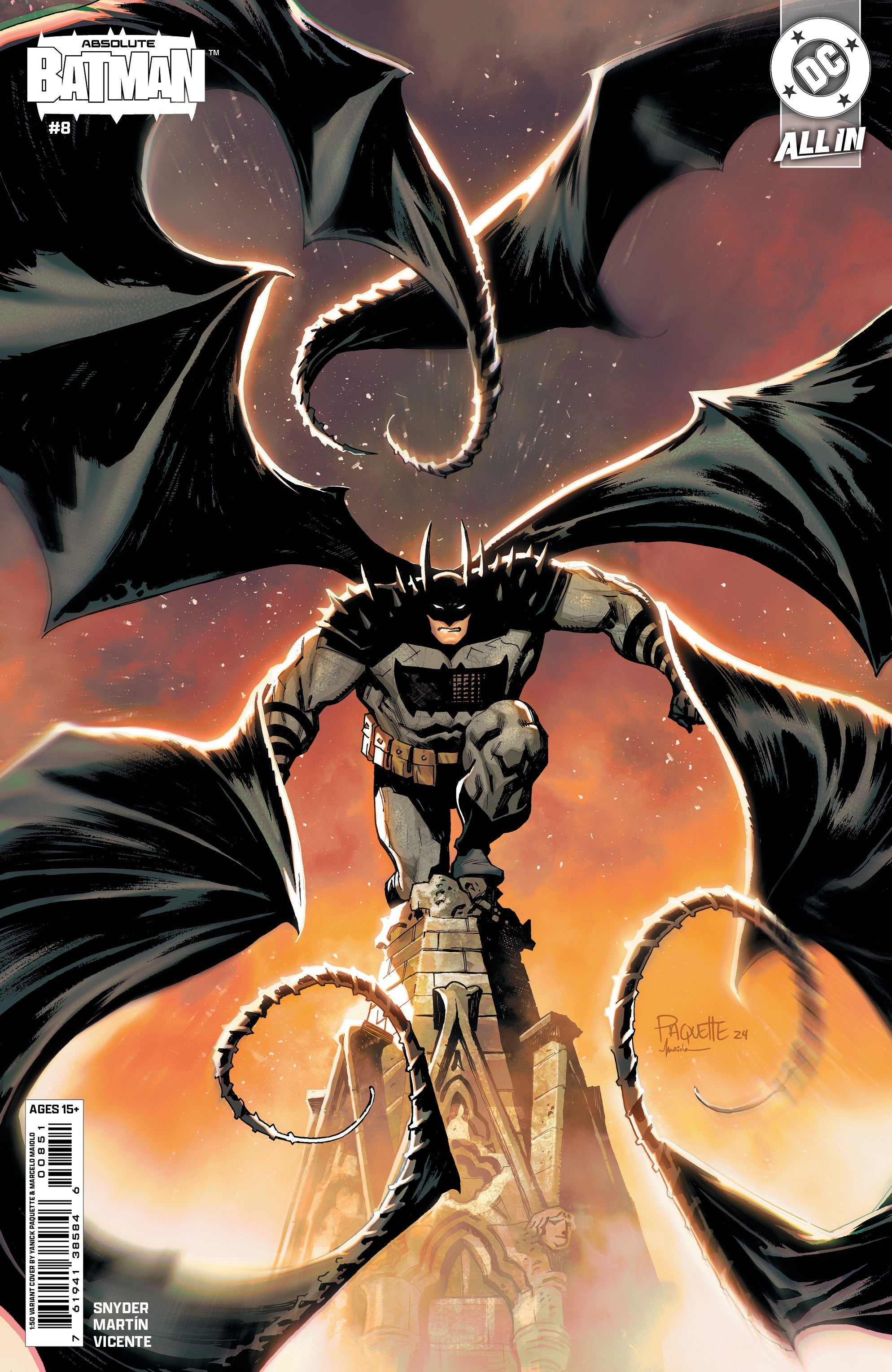 Absolute Batman #8 E 1:50 Yanick Paquette Variant (05/14/2025) Dc