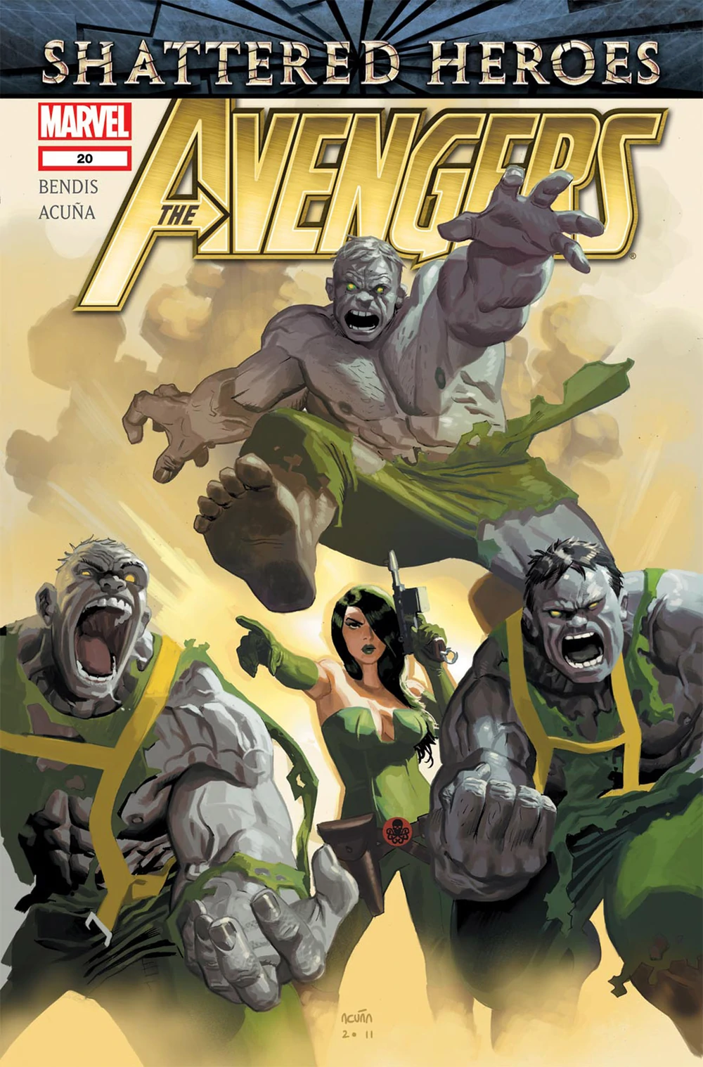 Avengers 20 Marvel 2011 Shattered Heroes Daniel Acuna