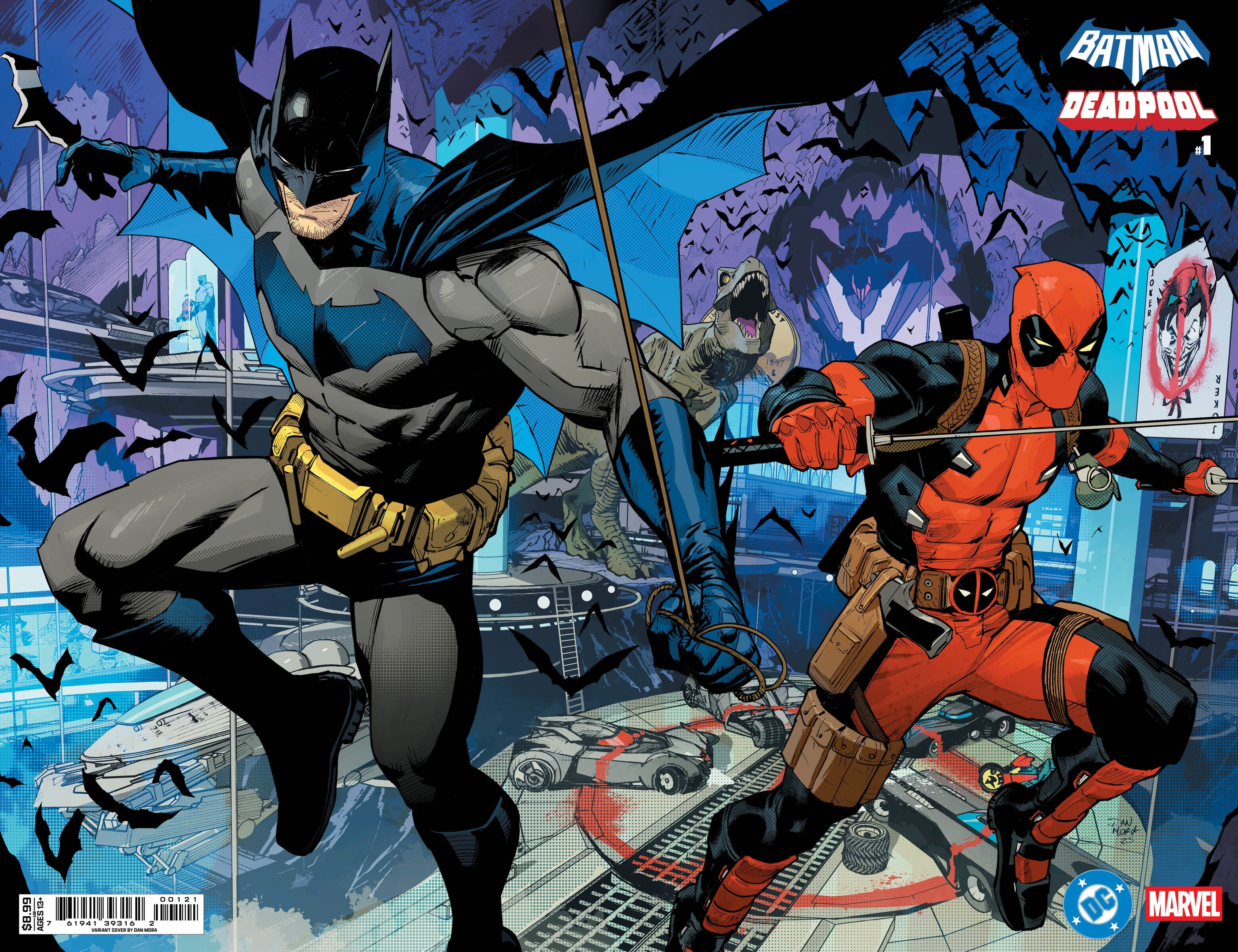 Dc Marvel Batman Deadpool #1 (One Shot) B Dan Mora Batman Deadpool Wraparound Variant (11/19/2025) Dc