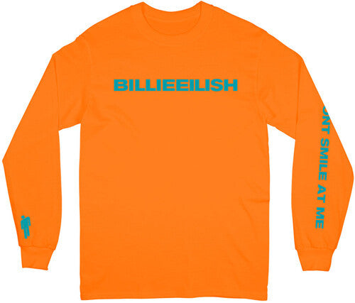 Billie Eilish Billie Eilish Don't Smile Unisex Long Sleeve T-Shirt Medium (Large Item, Medium Long Sleeve Shirt, Orange) [T-Shirt]