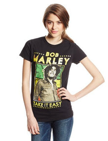 Bob Marley Take It Easy Juniors T-Shirt, Black, Medium [T-Shirt]