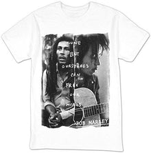 Zion Rootswear Men'S Bob Marley Free Our Minds T-Shirt, White, Small [T-Shirt]