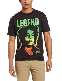 Bob Marley Zion Rootswear Men'S Bob Marley Legend Gradient T-Shirt, Black, Small [T-Shirt]