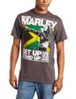 Zion Rootswear Men'S Marley Get Up Stand Up T-Shirt,Charcoal,Medium [T-Shirt]