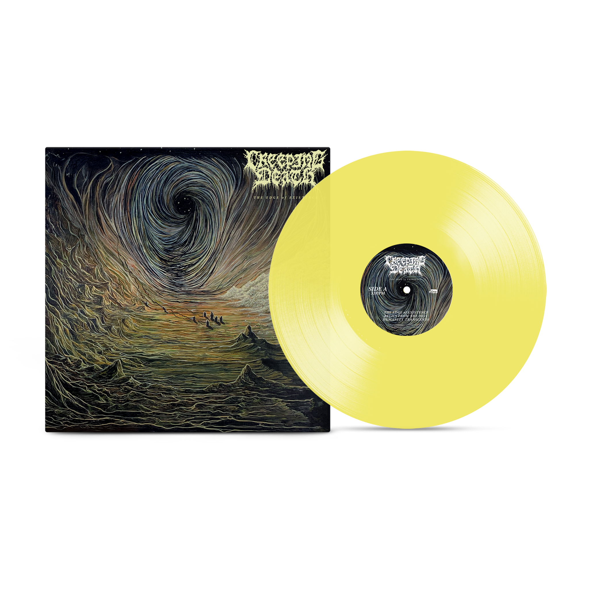 Creeping Death - The Edge of Existence Clear Yellow Vinyl