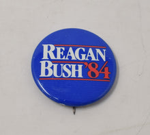 Ronald Regan George Bush 1984 Blue Metal Button Pin Pinback Presidential Election