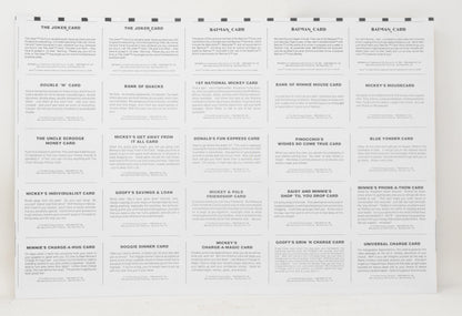 Disney OSP Faux Credit Card Joker Batman Mickey Mouse Uncut Sheet