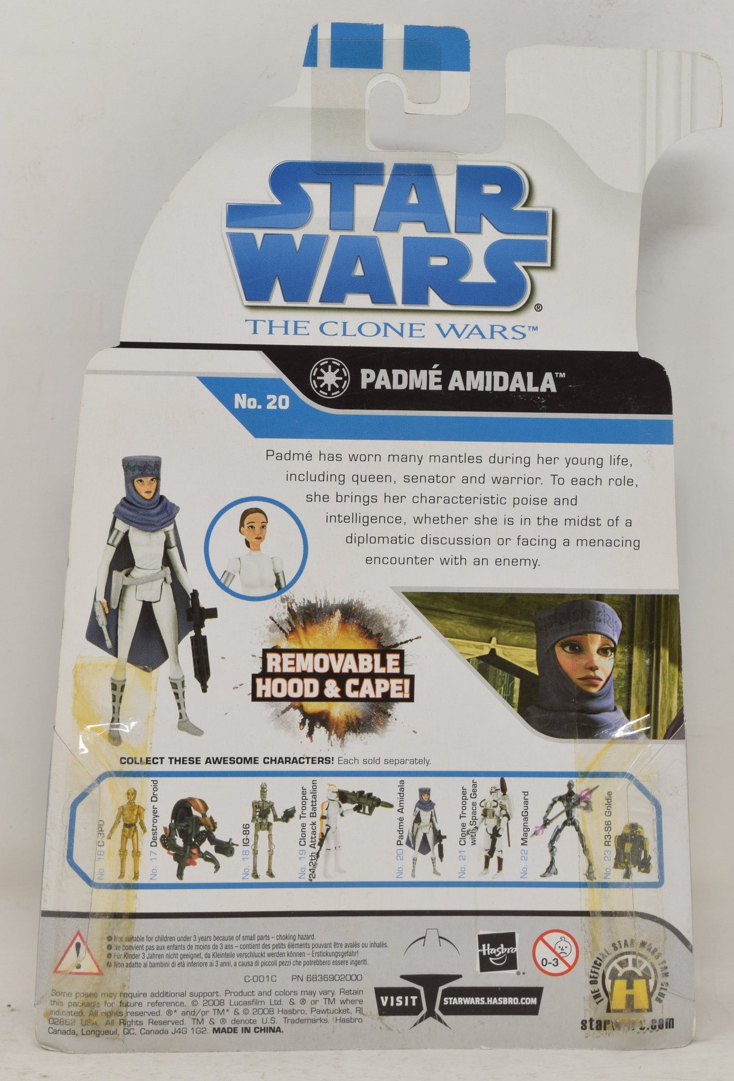 Star Wars The Clone Wars Amidala No.20 Action Figure Hasbro MOC New