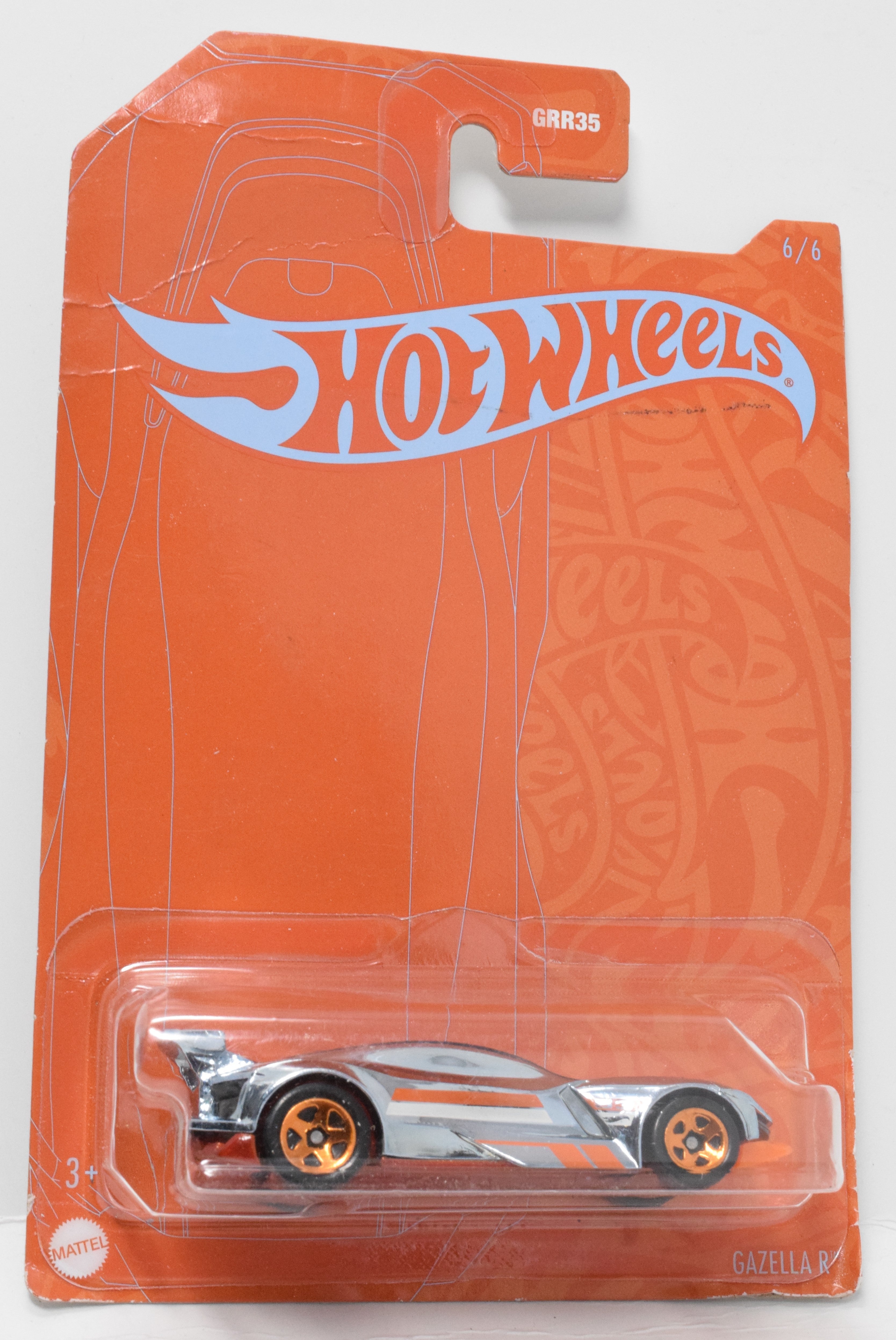 Hot Wheels Gazella R Silver Orange  DieCast Car 6/6 New