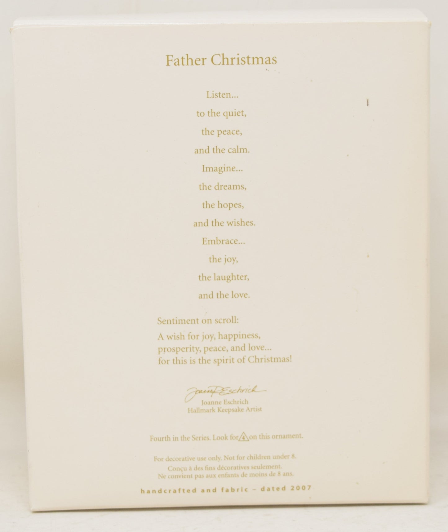 Hallmark Keepsake Ornament Father Christmas Collectors Tree 2007 NIB