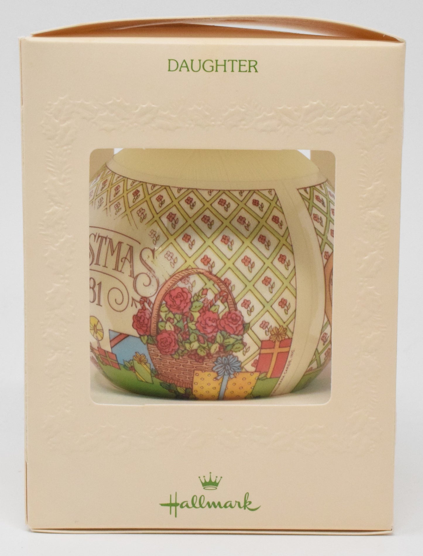 Hallmark Keepsake Unbreakable Satin Daughter Christmas Ornament 1981 NIB