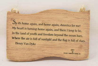 Hallmark Keepsake Ornament America For Me Flag 13 Star Christmas Tree 2001 NIB